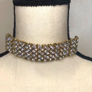 Necklace | Rhinestone Gold Plated Chocker